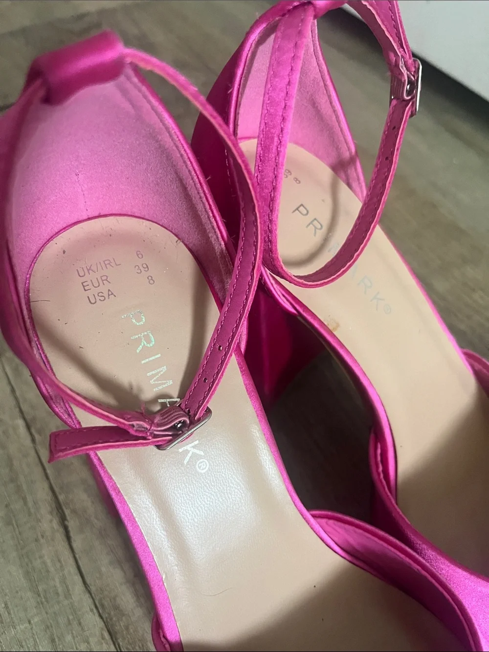 Primark Hot Pink Platform Block Heel Sandals